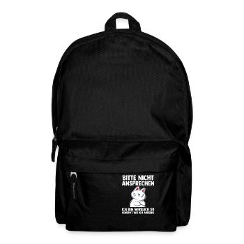 Katze Bitte Nicht Ansprechen - Rucksack - Schwarz - Vorne