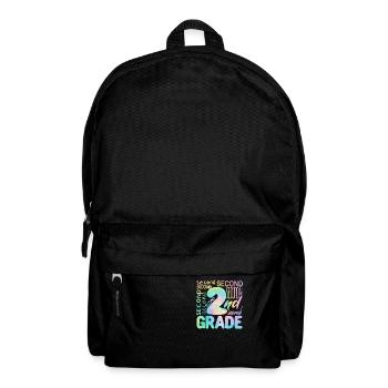 Tie Dye 2nd Grade Second Typography Team Student - Backpack - black - Front