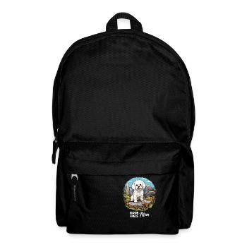 Chien Bichon Friesé - Sac à dos - noir - Devant