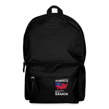 Samoan American Patriot USA Grown Samoa US Flag - Backpack - black - Front