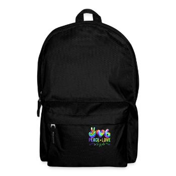 Peace Love Sixth Grade Student School - Backpack - black - Front