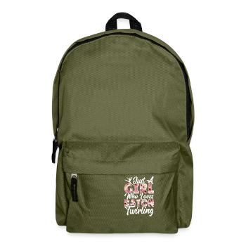 Baton Twirling Baton Twirler Gift - Backpack - olive green - Front