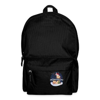 Awesome Johnson Name w Santa Hat in Xmas Theme - Backpack - black - Front