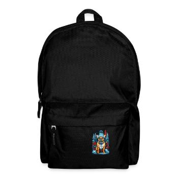 french bulldog with winter hat happy - Backpack - black - Front