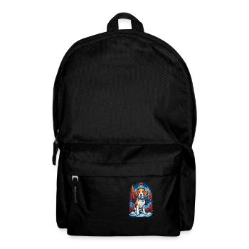 Beagle with winter hat Happy Beagle - Backpack - black - Front