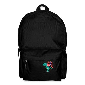 Herz Reiten Dinosaurier Valentinstag T-Rex V-Day - Rucksack - Schwarz - Vorne