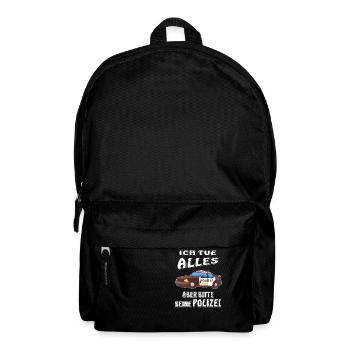 POLIZEI ICH TUE ALLES KEINE POLIZEI - Rucksack - Schwarz - Vorne