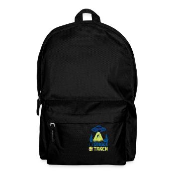 Single or Taken Funny Alien UFO Valentine's Day - Backpack - black - Front