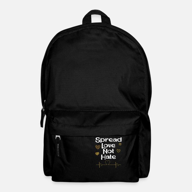 Verbreiten Sie Liebe statt Hass - Rucksack - Schwarz