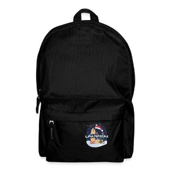 Génial Lauren nom w chapeau de père Noël dans le thème de Noël - Sac à dos - noir - Devant