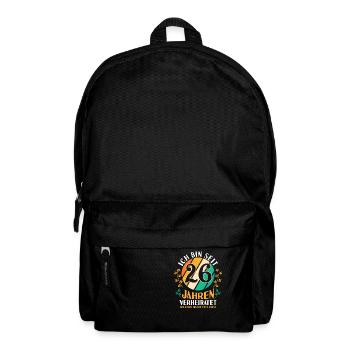 Ehe Jadehochzeit 26 Jahre Verheiratet Hochzeitstag - Rucksack - Schwarz - Vorne