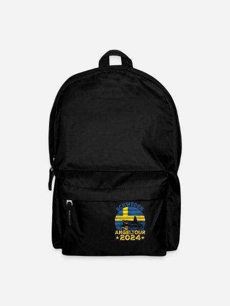 Schweden Angelurlaub 2024 Angeltour auf Hecht - Rucksack - Schwarz
