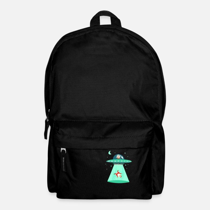 Elf entführt den Weihnachtsmann in einem UFO - Rucksack - Schwarz