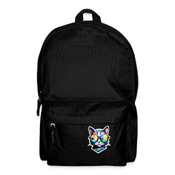 Cat with Sunglasses - Cat with Glasses - Backpack - black - Front