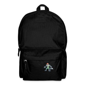 Cartoon Wolf ist Pfadfinder - Rucksack - Schwarz - Vorne