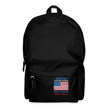 America A Country So Great US Patriotic - Backpack - black - Front