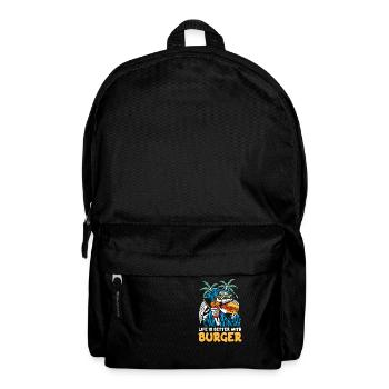 Mit Burger ist das Leben besser | Reaper Beach Schädel - Rucksack - Schwarz - Vorne