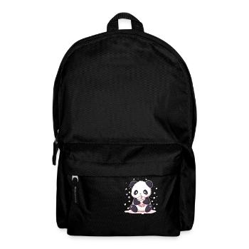 Kawaii Panda Drinks Boba Bubble Tea Chibi - Backpack - black - Front
