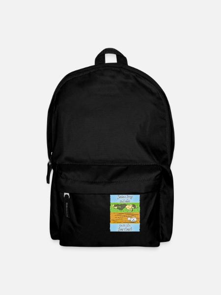 MENSCH TRAURIG KATZE - Rucksack - Schwarz