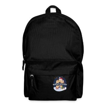 Awesome Raymond Name mit Weihnachtsmütze im Weihnachtsthema - Rucksack - Schwarz - Vorne