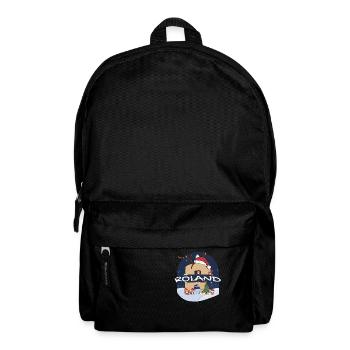 Toller Roland-Name mit Weihnachtsmütze im Weihnachtsthema - Rucksack - Schwarz - Vorne