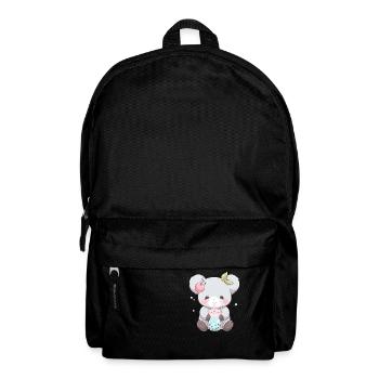 Kawaii Koala trinkt Boba Bubble Tea Chibi - Rucksack - Schwarz - Vorne