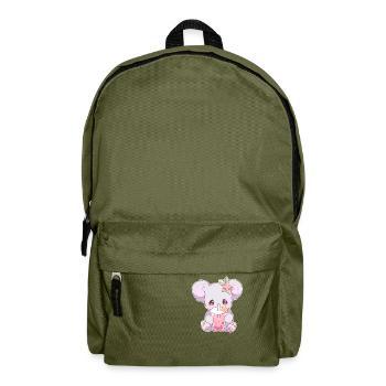 Kawaii Koala Boissons Boba Bubble Tea Chibi - Sac à dos - vert olive - Devant