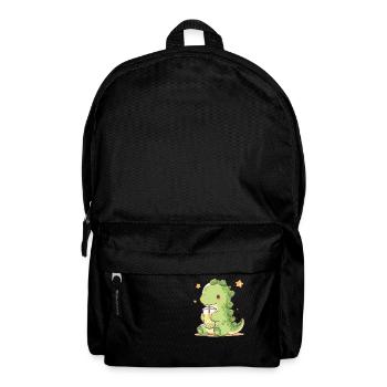 Kawaii Dinosaure Boissons Boba Bubble Tea Chibi - Sac à dos - noir - Devant