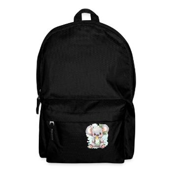 Kawaii Koala trinkt Boba Bubble Tea Chibi - Rucksack - Schwarz - Vorne
