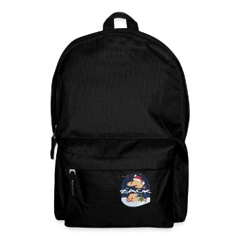 Impressionnant nom de Zack w chapeau de père Noël dans le thème de Noël - Sac à dos - noir - Devant