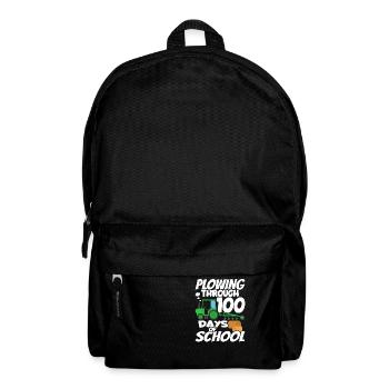 100th Day of School Tractor Costume 100 School Days - Backpack - black - Front