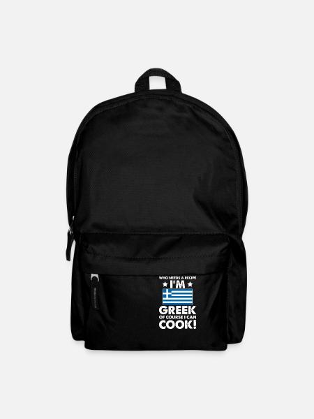 Griechische Küche Koch Koch Ich bin Grieche Natürlich Ich - Rucksack - Schwarz