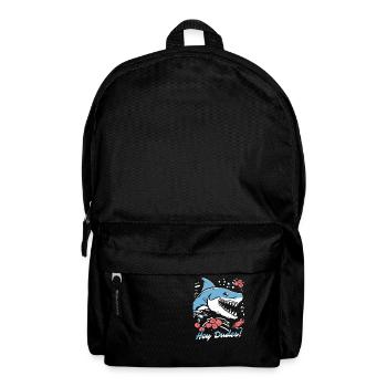 Hey Dudes! Lustiger frischer Cartoon-Hai - Rucksack - Schwarz - Vorne