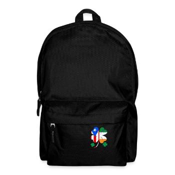 Drapeau portoricain irlandais trèfle d’Irlande - Sac à dos - noir - Devant