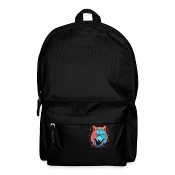 Wolf with xmas lights, Love Wolfs - Backpack - black - Front