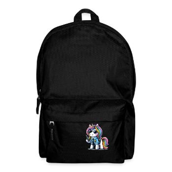 Unicorn Rainbow Cute Unicorn Security - Backpack - black - Front