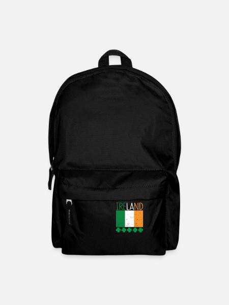 Drapeau irlandais patriotique Irlande trèfle - Sac à dos - noir