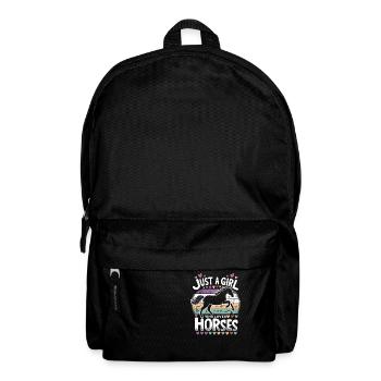Cadeau d’amant de cheval juste une fille qui aime les chevaux - Sac à dos - noir - Devant