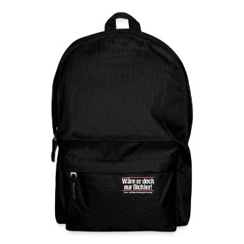 Wäre er doch nur Dichter Grammatik Wortwitz - Rucksack - Schwarz - Vorne
