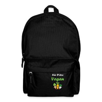 Légumes Humour je suis vegan - Sac à dos - noir - Devant