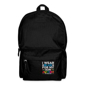 I'm wearing blue because my son - Backpack - black - Front