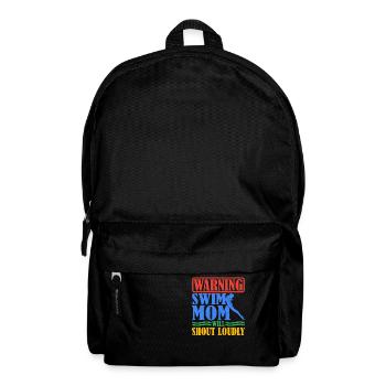 Warning Swim Mom Will Shout Loudly 6 - Backpack - black - Front