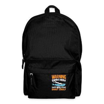 Warning Swim Mom Will Shout Loudly 7 - Backpack - black - Front