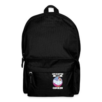 Lustiger Hühner Spruch Huhn - Rucksack - Schwarz - Vorne