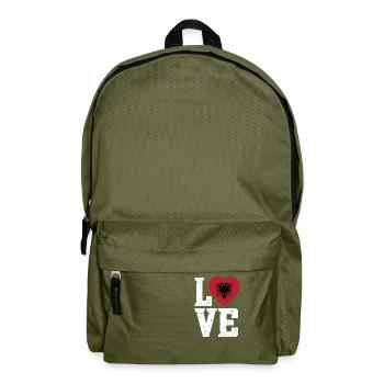 Albanian Flag Albanian Eagle Shqiponja - Backpack - olive green - Front