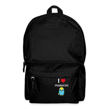 Oiseaux perruches humour petite perruche - Sac à dos - noir - Devant