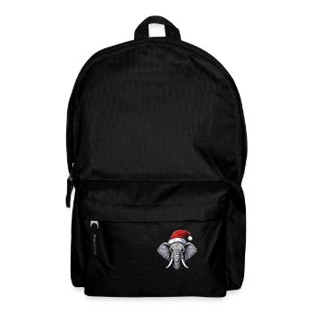 Elephant Head Christmas Portrait - Backpack - black - Front