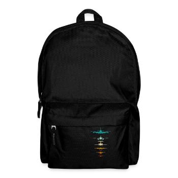 Airplanes Silhouette for Pilot, Flight Instructor - Backpack - black - Front