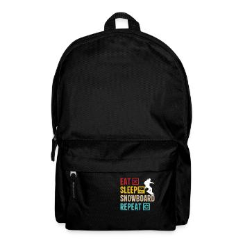 Eat Sleep Snowboard Repeat - Rucksack - Schwarz - Vorne