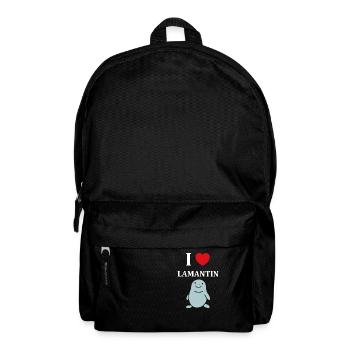 Drôle bébé minimaliste simple petit lamantin - Sac à dos - noir - Devant
